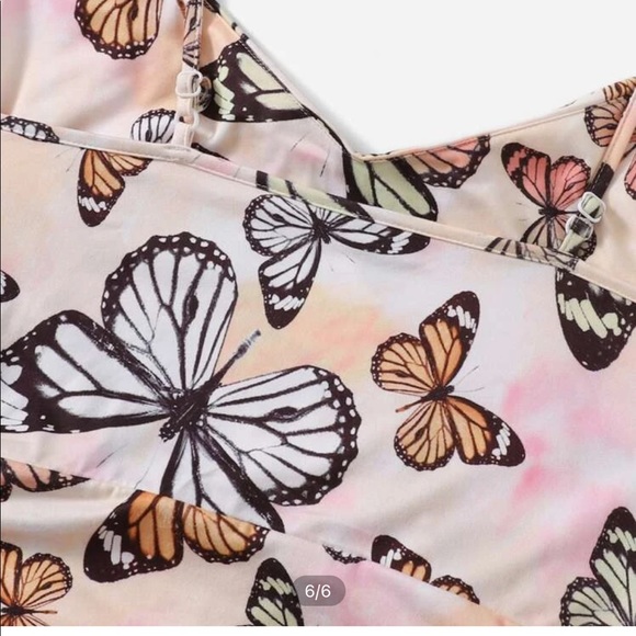 SOLD *** Ruched Drawstring Butterfly Dress - Picture 2 of 6